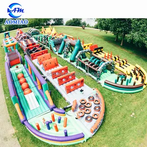 Aomiao Biggest Inflatable Obstacle Course Giant Obstacle Maze For Kids And Adult