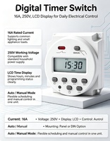 Timer Berkualitas Tinggi CN101A AC Timer Switch 220V Digital LCD Power Timer Programmable Time Switch Relay 16A