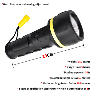 Năng lượng mặt trời Powered không thấm nước đèn pin với HID bóng đèn AA pin khô lặn Đèn thiết bị cầm tay cho Marine sử dụng - Product Image 6