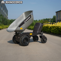 Rhinoceros Elektrischer Radlader 0,2CBM Mini-Lader 800W Motorisierte Pumpe Gartenwagen Hof- und Bau-Nutzfahrzeug