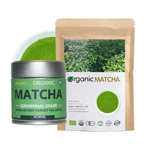 Private Label biologico il Matcha può tè verde cerimoniale in polvere sapore di erbe scatola di tè all'ingrosso