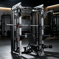 Cage de musculation ultime en acier pour la maison avec pile de poids de 75 kg pour triceps, jambes, dos, musculation et machine Smith