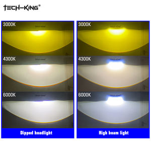 Coche 3 pulgadas LED lente faro 3000K 4300K 6000K CSP chips <span class=keywords><strong>bi</strong></span> led 3 colores instalación sin pérdidas proyector lente faros - Product Image 6