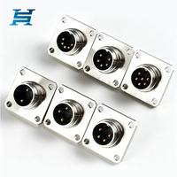 Connecteur mâle rond en laiton M16 étanche IP67 pour PCB, automobile, aérospatiale, industriel, marine, systèmes d'alimentation extérieurs