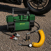 Compresseur d'air portable robuste à double cylindre 12V 150PSI en métal avec gonflage rapide des pneus pour voitures et MPV