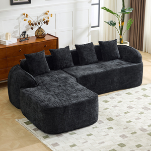 Sofá Moderno de Dos Plazas en Forma de L, Ecológico, de Lana, para Sala de Estar - Product Image 1