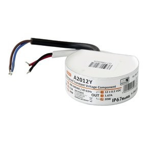 Convertisseur LED étanche Mn Power A2012V 12V 20W, driver LED AC/DC, canal unique, tension constante, composant IP67 RoHS - Product Image 1