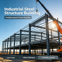 Structure en acier préfabriquée pour bâtiment industriel avec certification CE, structure en acier multi-voûtes