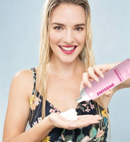 Mousse coiffante bio rose pour cheveux crépus, tenue forte, mousse bouclante