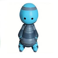 Paling Populer logo kustom bentuk Robot busa PU empuk Rebound lambat pereda stres bola hadiah promosi untuk anak-anak dewasa