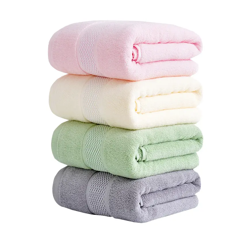 Individuelles gesticktes Logo weiße Handtuch-Sets für Spa 100 % Baumwolle Terry Luxus-Badehandtuch Hotel Handtücher