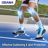Dalles de hockey en plastique emboîtables OBANA, sol suspendu antidérapant et absorbant les chocs pour les sports en intérieur et en extérieur