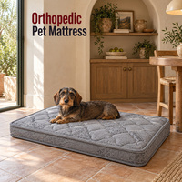 Matelas orthopédique personnalisé pour chien avec housse amovible et lavable, noyau en fibre de coco et options de tissu sur mesure pour les collections de marques d'articles pour animaux de compagnie