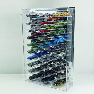 Vitrina <span class=keywords><strong>de</strong></span> Acrílico Transparente con Panel <span class=keywords><strong>de</strong></span> Fibra <span class=keywords><strong>de</strong></span> Carbono para Coleccionistas <span class=keywords><strong>de</strong></span> Diecast 1/64, <span class=keywords><strong>Hot</strong></span> <span class=keywords><strong>Wheels</strong></span> y Modelos - Product Image 3