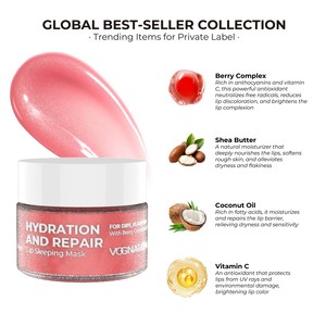 Mascarilla Labial Nocturna OEM, Nutre e Hidrata, Vitamina C, Manteca de Murumuru y Karité, Antioxidantes <span class=keywords><strong>para</strong></span> Labios Secos y Escamosos - Product Image 3