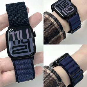 Nuovo Cinturino in Nylon per Apple <span class=keywords><strong>Watch</strong></span> <span class=keywords><strong>Ultra</strong></span> 49mm 45mm 44mm 40mm 41mm 42mm, Bracciale a Fascia per iWatch Serie 9 8 SE 7 6 5 4 3 - Product Image 5