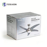Ventilateur de plafond TS52-5CS(SN) 52 pouces avec lumière |   5 pales en MDF, support de lampe E27, télécommande, AC60W DC30W 110-240V
