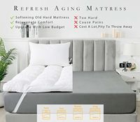 Surmatelas en mousse à mémoire de forme de 3 pouces Haut de coussin en mousse à mémoire de forme pelucheuse et douce avec 4 bandes élastiques d'ancrage