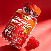 Gummies d'Ashwagandha OEM, suppléments d'extrait de racine d'Ashwagandha, vitamines D3 et B12, curcuma, favorisent la relaxation