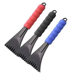 Grattoir à glace pour voiture personnalisé, essuie-glace de fenêtre, couverture en éponge EVA, manche court en plastique, noir/bleu/rouge, outil de déneigement hivernal, 28*9.5*2.5cm - Product Image 1