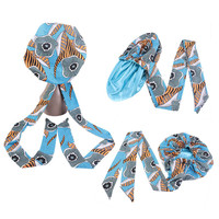 Bonnet en satin pour femmes, Bonnet en soie pour cheveux bouclés Bonnet pour femmes noires Cheveux en satin Ankara Imprimé africain Foulard pour la tête