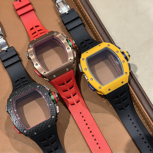 นาฬิกาข้อมือโครโนกราฟอัตโนมัติ รุ่น Tonneau Case RM 65-01 สไตล์คาร์บอนไฟเบอร์ โครงสร้างเปลือย สายยาง - Product Image 1