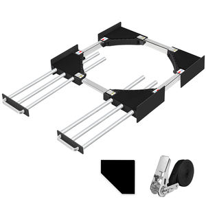 Kit de apilamiento para lavadora y secadora, color negro, con estante extraíble, universal, ajustable de 24 a 29 pulgadas, para lavadora y secadora - Product Image 1