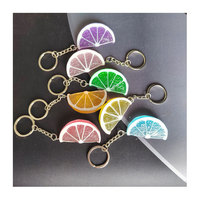 Breloque en forme de tranche de citron pour sac, téléphone portable, porte-clés, pendentif