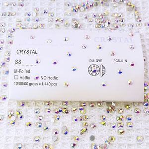 2024 Hot Selling Umschlag verpackung Hochwertiges Glas Non Hot Fix Strass Flatback Crystal AB Farbe für DIY Cup - Product Image 2