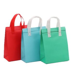 Sac isotherme réutilisable imperméable en non-tissé avec poignées pour l'emballage alimentaire, les voyages et les livraisons à emporter (vente en gros) - Product Image 5