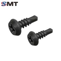 Vis autoperceuses à tête cruciforme en zinc pour ossature, pointe acérée, phosphatées noires, fabriquées en Chine