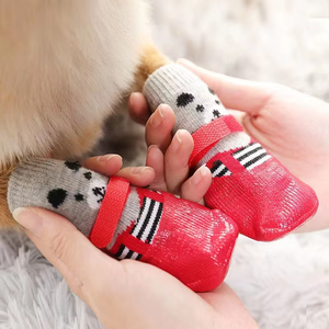 Meias Personalizadas para Cães e Gatos Fishprincess com Fundo Macio Antiderrapante à Prova d'Água Cobertura de Pé de Veludo Design Moderno e Fofo Protetores de Patas para Cães - Product Image 6