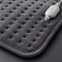 Almohadilla Eléctrica de Lujo Gris Personalizada OEM de Fábrica, 30x60cm, Controlador Digital LED, 6 Niveles de Calor, Apagado Automático de Seguridad, Cálida