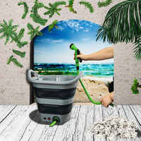 Seau à serpillière pliable en silicone avec poignée, seau à eau pliable pour les sports de plein air, la pêche, le camping et la plage