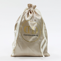 Pochettes à cordon en satin personnalisées en gros avec impression de logo sacs à cordon réutilisables pour l'emballage