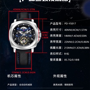 PAGANI DESIGN YS017 New 40mm Men's <b>Mechanical</b> <b>Watch</b> Top Sapphire Glass Automatic <b>Watch</b> 100m Waterproof Luminous - Product Image 2