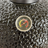 Auplex - Parrilla Kamado de 21 Pulgadas, Ahumador de Cerámica Premium con Accesorios para Pellets de Madera y Carbón, Horno Tandoor Grande para Exteriores con Mesa