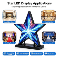 Panneau d'affichage LED créatif en forme d'étoile pleine couleur pour intérieur, écran publicitaire numérique en forme de pentagone à cinq branches pour hôtels et mariages