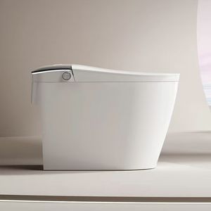 <span class=keywords><strong>Toilette</strong></span> moderne intelligente Premium WC en céramique Salle de bain montée au sol Slim Flush avec siège chauffant et télécommande incluse - Product Image 2