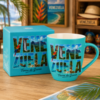 Tasse à café en céramique souvenir du Venezuela, motif cascade, perroquet, plage, monument, design personnalisé pour tasse à café, OEM, ODM, vente en gros