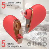 LOVE Factory 2-in-1 Oral Clitoris Saugen und Verknüpfen Vibrator Stimulation Heiß verkaufter Herzform Oral Vibrator