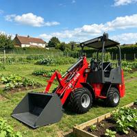 Mini-chargeuse sur pneus électrique compacte de qualité supérieure avec godet et pelle frontale, 4x4, avec plusieurs accessoires