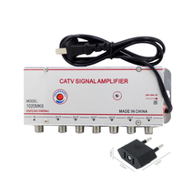 AC 220V 6 voies TV répartiteur amplificateur 20dB antenne TV numérique amplificateur de Signal équipements de télévision à domicile 45Mhz à 860MHz prise américaine