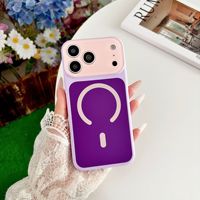 Coque de téléphone antichoc premium Dopamine-smooth color-blocked avec anneau magnétique pour iPhone 17 16 15 14 13 Pro Max