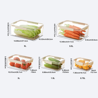 UFORU Ensemble organisateur transparent pour réfrigérateur Boîte de rangement en plastique pour réfrigérateur