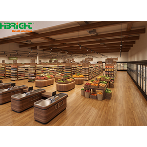 Estanterías de Madera para Supermercados, Góndolas de Exhibición para Tiendas de Abarrotes, Pasillo B - Product Image 5