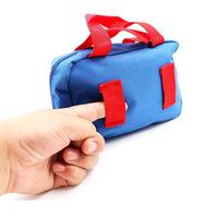 Fabrieksgecustomizeerde luxe moderne klassieke vierkante ademende ABS draagbare huisdier EHBO-rugzak honden EHBO-kit blauw