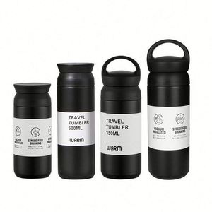 แก้วน้ำสแตนเลสเก็บความร้อน ขนาด 350 มล./500 มล. แบบพกพา สำหรับเดินทาง ใส่กาแฟ ชา ฝาปิดแบบใช้ซ้ำได้ - Product Image 5