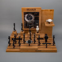 Matériel d'exposition en bois de qualité supérieure avec logo personnalisé Kit de meubles Clipper Support de luxe Rangement pour montres-bracelets Affichage