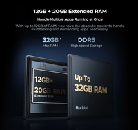 Téléphone robuste DOOGEE V40 5G, 12 Go de RAM, 512 Go de stockage, processeur MTK Dimensity 7300, écran FHD 6,78 pouces 120 Hz, appareil photo IA 108 MP, NFC, Android 14